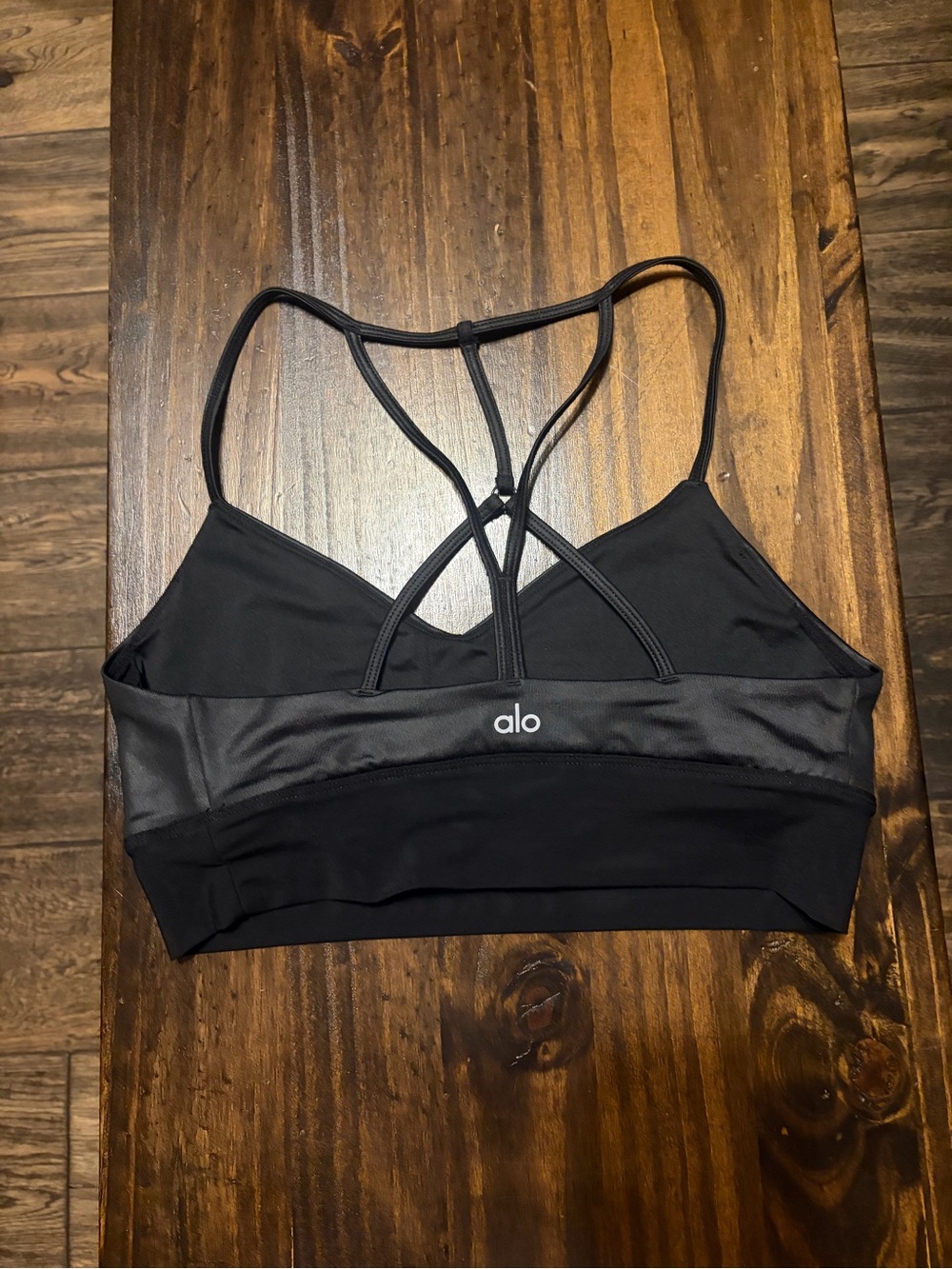 ALO Yoga Women’s Black Strappy Sports Bra